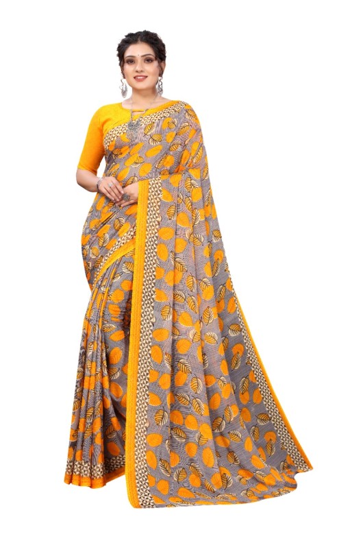Fancy Georgette Printed Saree With blouse